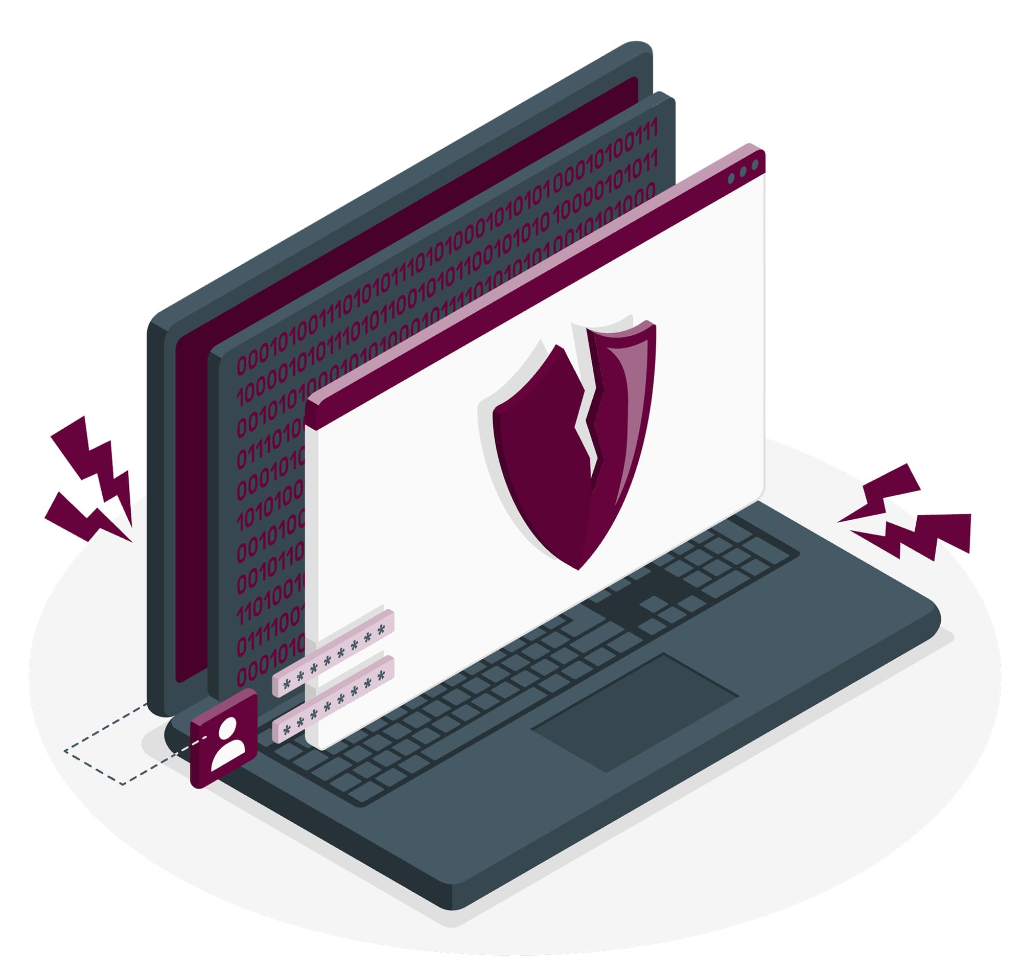 laptop showing file security