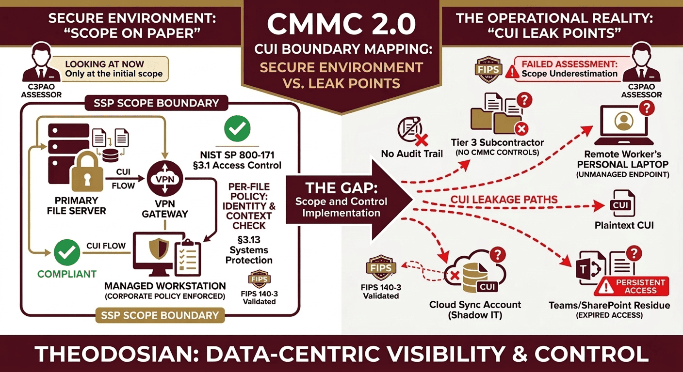 cmmc 2.0 cui boundary mapping