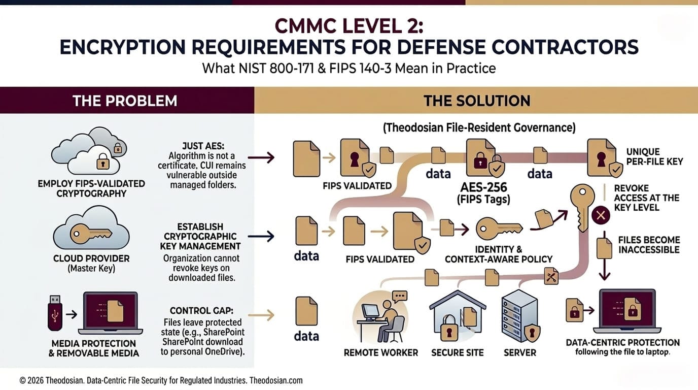 cmmc level 2 encryption requirements for defense contractors problem vs solution