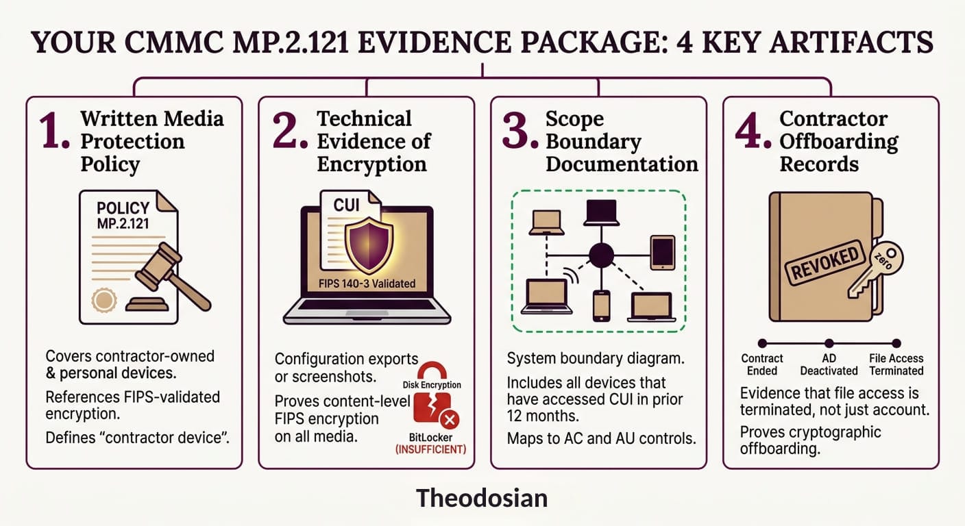CMMC MP.2.121 Evidence Package