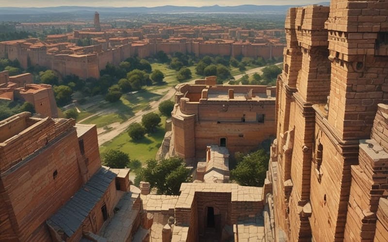 theodosian walls birds eye view