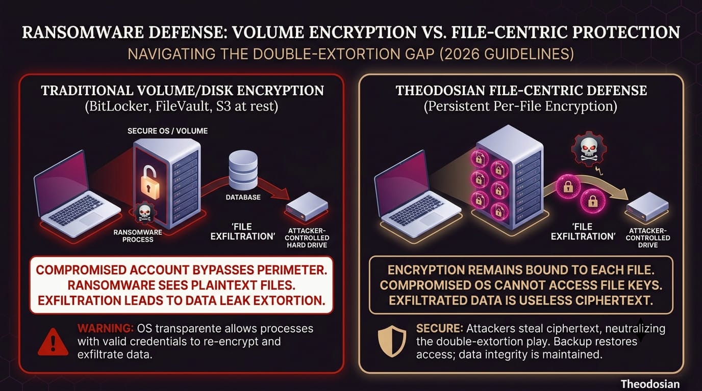 volume encryption vs file-centric protection