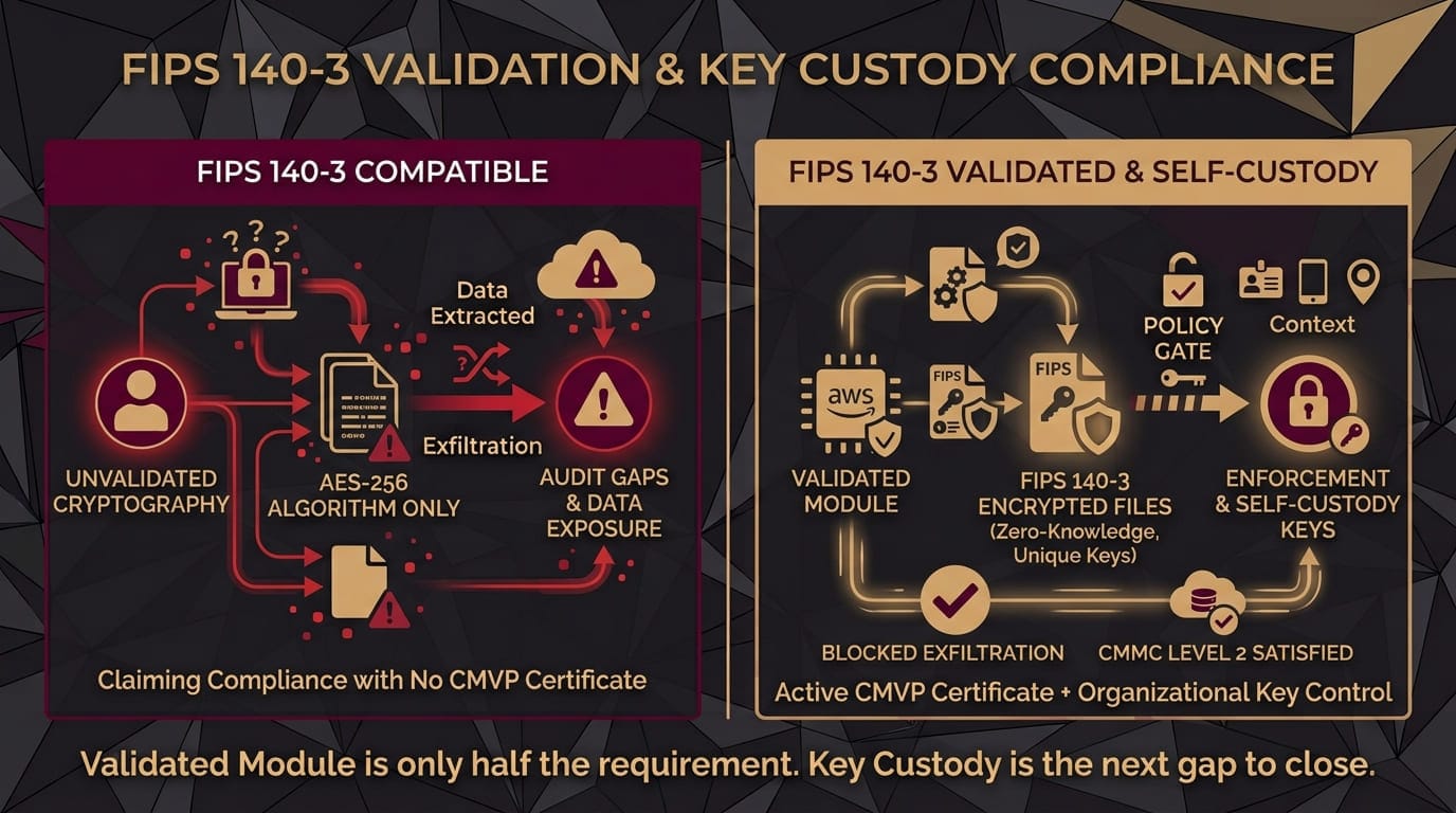 FIPS 140-3 Validated vs Compatible Architecture Comparison
